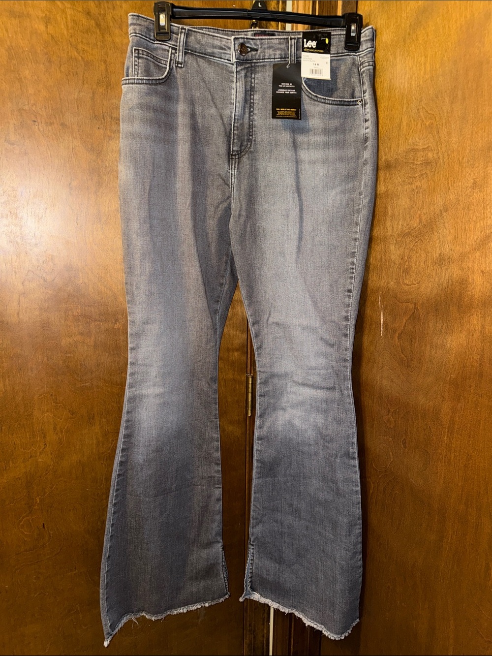 Lee Women's Mid-Light Washed Flare Jeans - Gray